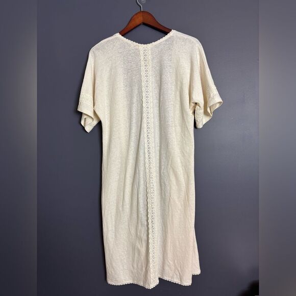 Soft Surroundings Linen Cotton Open Front Duster Long Line Cardigan Sweater XS - Picture 12 of 16